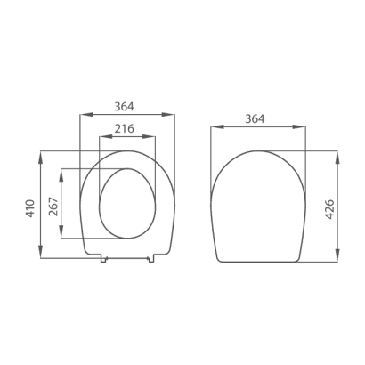 Coppia sanitari COLIBRÌ 2 a terra con sedile compatibile