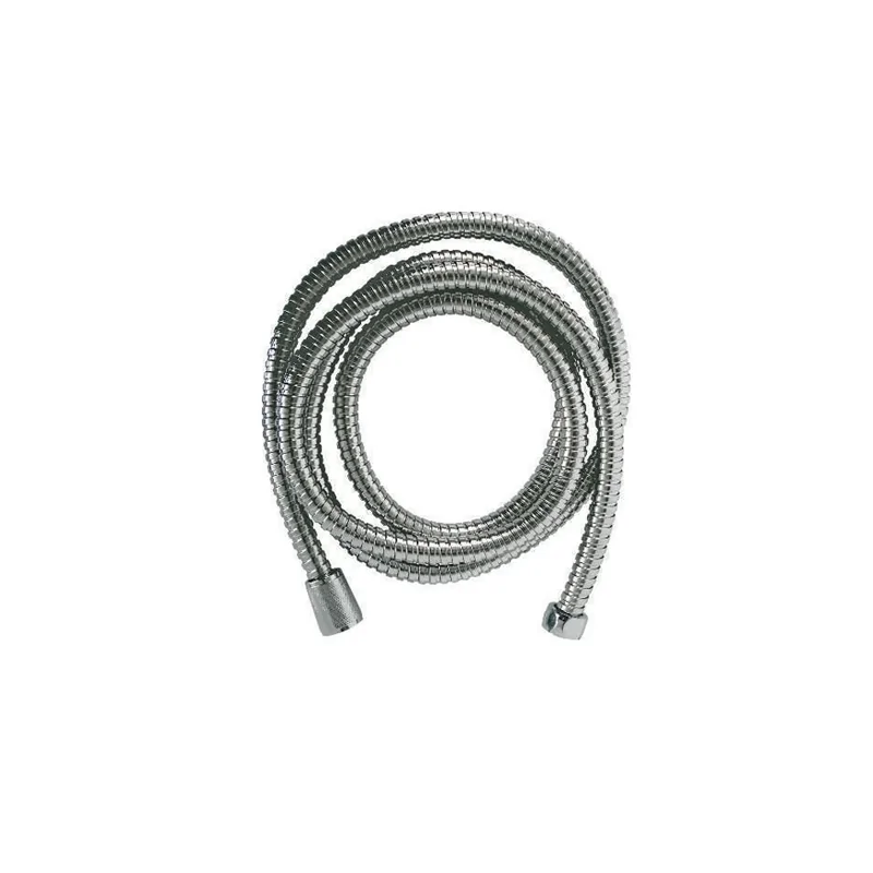 Tubo Flessibile-Estensibile doccia in acciaio inox doppia aggraffatura con attacco conico F/F da 1/2"