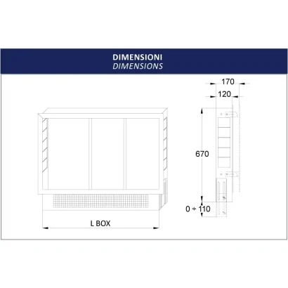 Cassetta per collettori con profondità regolabile