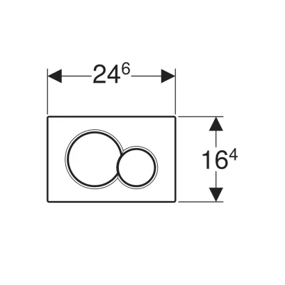 Placca di comando SIGMA20 nero opraco per cassetta incasso SIGMA8, COMBIFIX e DUOFIX