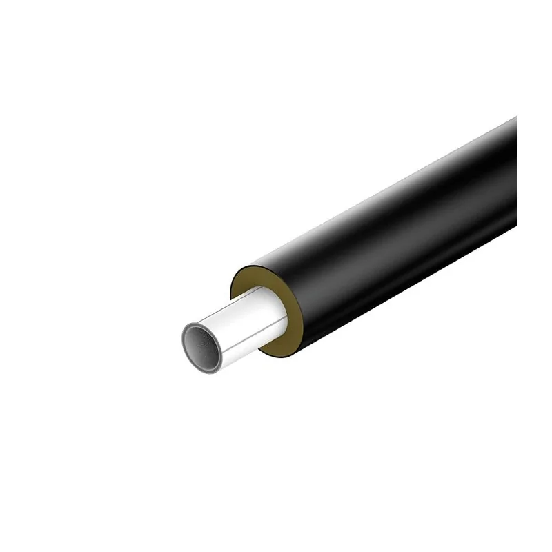 Tubo PP-R Pluristrato Fibrorinforzato SDR11 preisolato con schiuma in PUR protetto da tubo PE-HD Tubo PP-R Pluristrato Fibrorinforzato SDR11 preisolato con schiuma in PUR protetto da tubo PE-HD