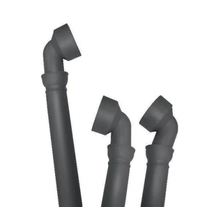 Tubo di cacciata regolabile 45° - 90° ad incasso per collegamento cassette WC alte con montaggio telescopico