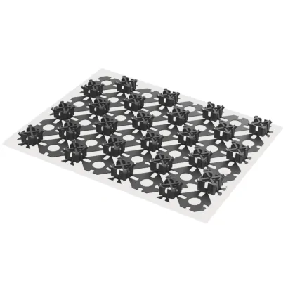 Pannello isolante bugnato "slim". Spessore totale pannello da 1,9 cm a 2,3 cm con superficie utile di 1,12 m² a pannello