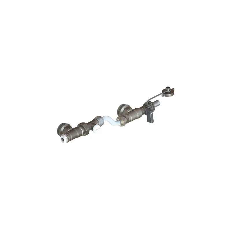 Kit terminale con by-pass per collettori di distribuzione in acciaio inox