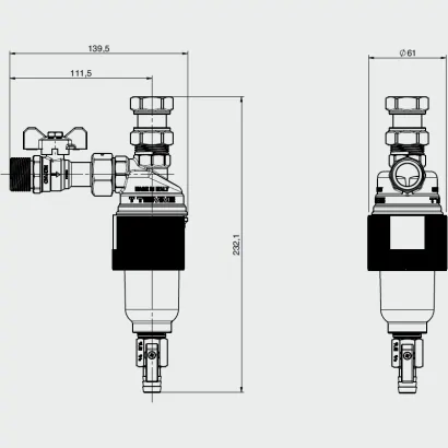Filtro Defangatore Magnetico Sottocaldaia TM-MAG Tiemme