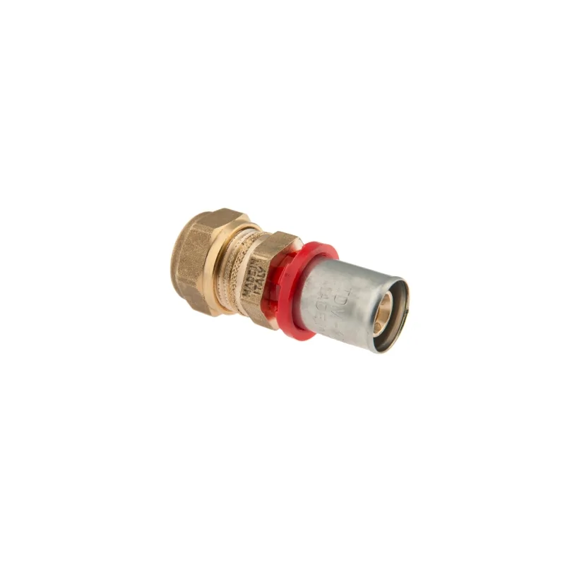 Giunzione dritta tubo multistrato/tubo rame a compressione con ogiva